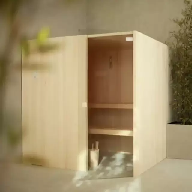 Effegibi Easy Сауна 200х150х200см, угловая SX, цвет: осина натуральная