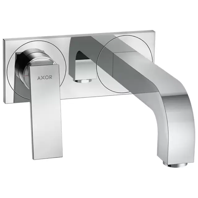 Axor Citterio Смеситель для раковины, встраиваемый, излив 220 мм, с панелью, внешняя часть, цвет: хром