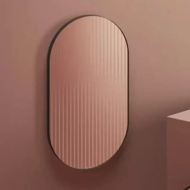 Artceram Зеркало Arco 50х90 см в металлической раме, цвет: moka