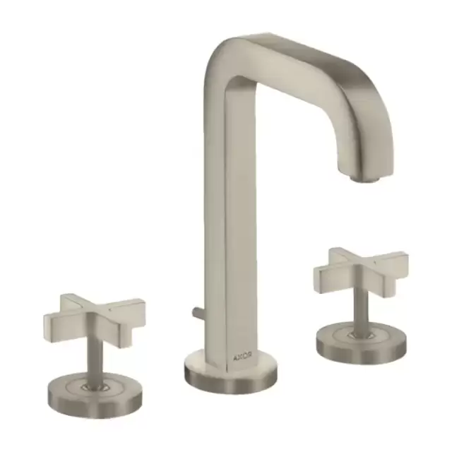 Axor Citterio Смеситель для раковины 170, на 3 отв., с донным клапаном, цвет: шлифованный никель