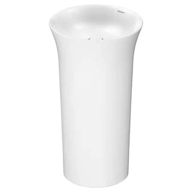 Duravit White Tulip Раковина напольная &Oslash;50х h90см., без перелива, без отв., WonderGliss, сифон, слив в стену, цвет: белый