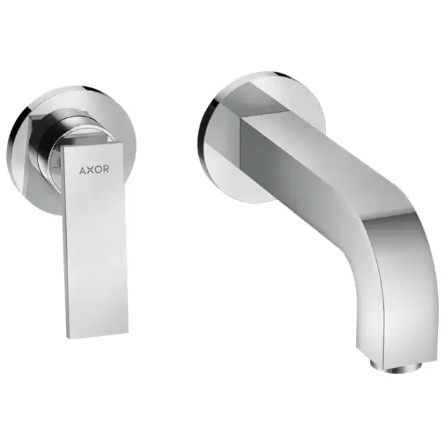 Axor Citterio Смеситель для раковины, встраиваемый, излив 220 мм, с розетками, внешняя часть, цвет: хром