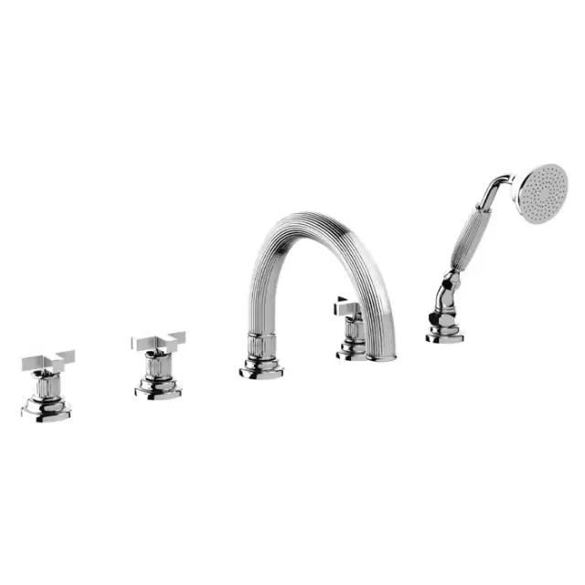Nicolazzi Pantheon Смеситель на борт ванны, на 5 отв, с ручным душем., цвет: хром