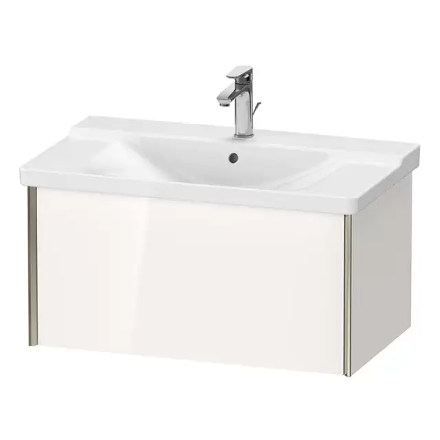 Duravit XViu Тумба подвесная 81x46.9x40.5см, с раковиной, 1 ящик, цвет: белый глянцевый/champagne matt