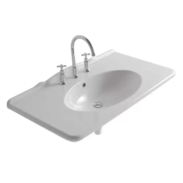 Globo Paestum Раковина 100х55х20 см, с 1 отв., цвет: белый