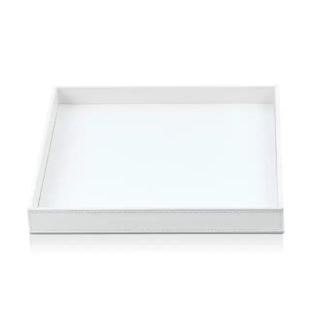 Decor Walther Brownie Tab Q Лоток универсальный 28x28см, настольная, цвет: белая кожа