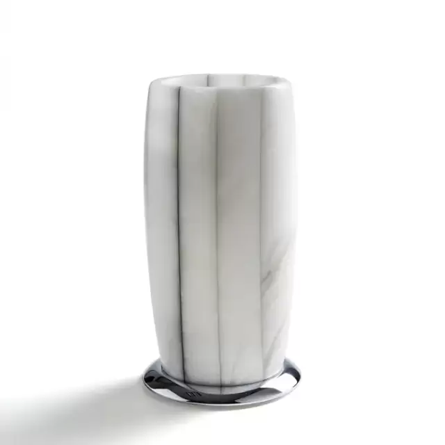 3SC RIGATO Стакан настольный, цвет: натуральный ALABASTRO/хром