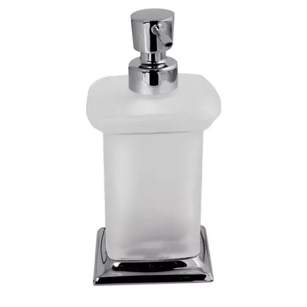 Colombo Portofino Дозатор для жидкого мыла, настольный, цвет: хром/матовое стекло