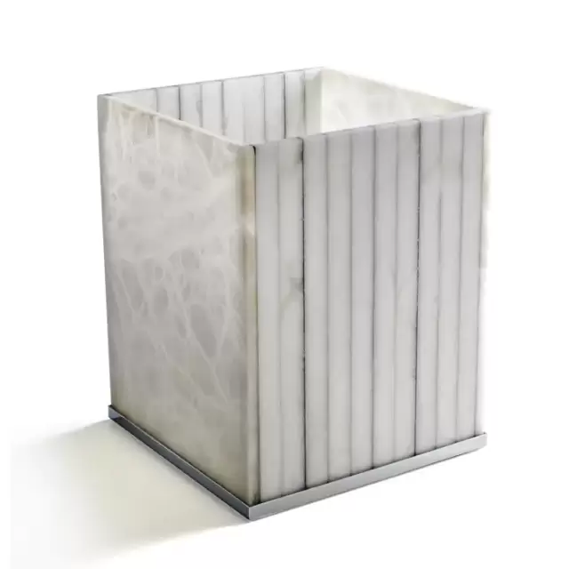 3SC RIGATO Ведро, без крышки, 20хh25х20 см, цвет: натуральный ALABASTRO/хром