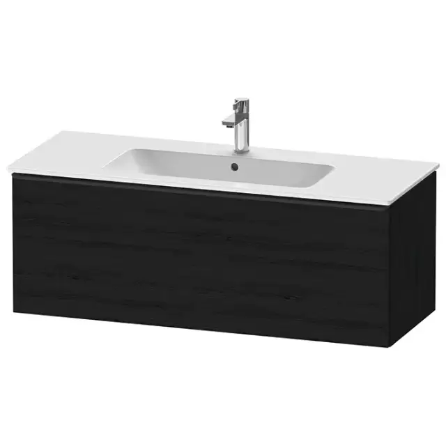 Duravit D-Neo Тумбочка подвесная 121х44x46.2см., раковина, 1 ящик, цвет: Black Oak