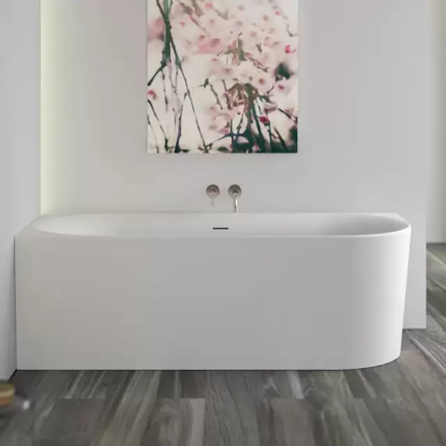 KNIEF Fresh Right Ванна пристенная, угол слева, 180х80х60см, цвет: белый