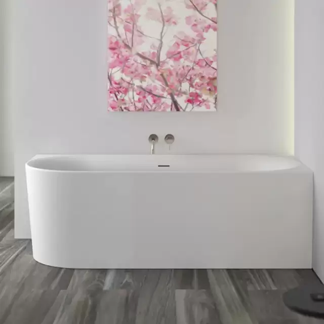 KNIEF Fresh Left Ванна пристенная, угол справа, 180х80х60см, цвет: белый