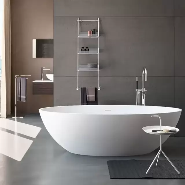 Gruppo Treesse Carezza Ванна 170х80х52см., отдельностоящая, Solid Surface, с сливом-переливом и сифоном, цвет: белый матовый