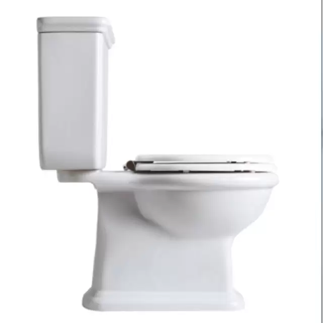 SIMAS Lante Унитаз моноблок 70.5х38.5см, с горизонтальным сливом с бачком с боковой ручкой смыва, фурнитура бронза, цвет белый