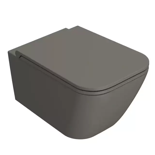 Globo Stone Унитаз подвесной 52х36см., безободковый,  с системой скрытого крепежа, цвет: Agata