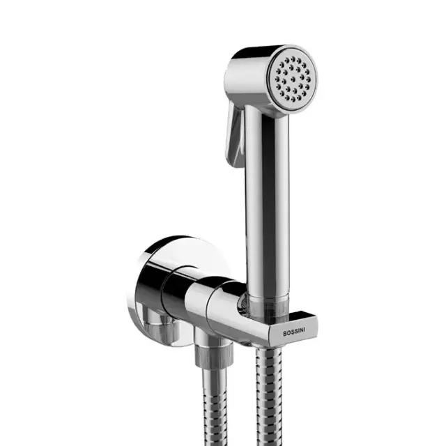 Bossini Paloma Brass Гигиенический душ со смесителем, лейкой и шлангом 125см., цвет: хром