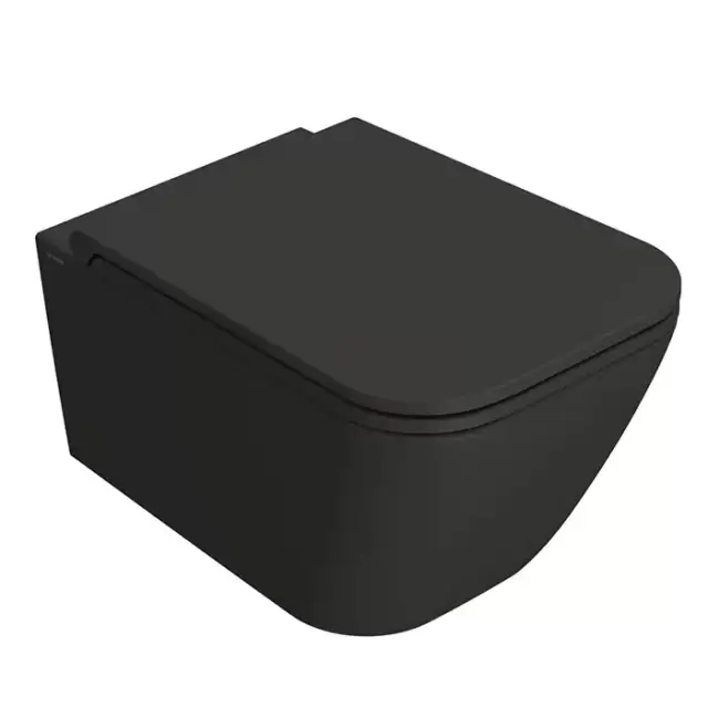 Globo Stone Унитаз подвесной 52х36см., безободковый, с системой скрытого крепежа, цвет: Smoke