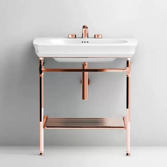 Artceram Civitas Металическая структура Quadra 55х44хh80,5см, полка сетка, напольная, цвет: розовое золото