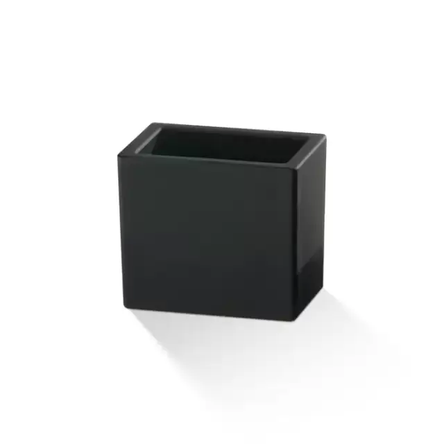 Decor Walther DW 946 Бокс универсальный 10.5x7x9см, стекло матовое, настольный, цвет: черный