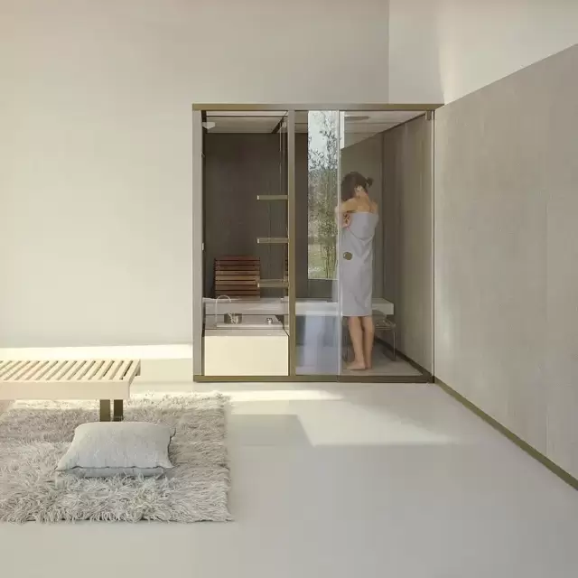 Effegibi BodyLove H Хаммам 200x176x220см, пристенная, цвет: керамогранит Champagne/