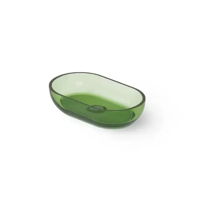 Dea Design Washbasins Раковина 55х32х13см., накладная, без отв., Glasstech, прозрачная смола, цвет: Emerald R3