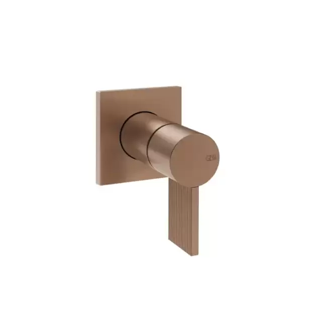 Gessi Inverso Rigato Смеситель для раковины настенный на 1 выход: Copper Brushed PVD (внешняя часть)