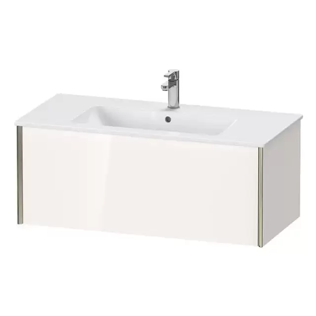 Duravit XViu Тумба подвесная 101x48x40см, с раковиной, 1 ящик, цвет: белый глянцевый/champagne matt
