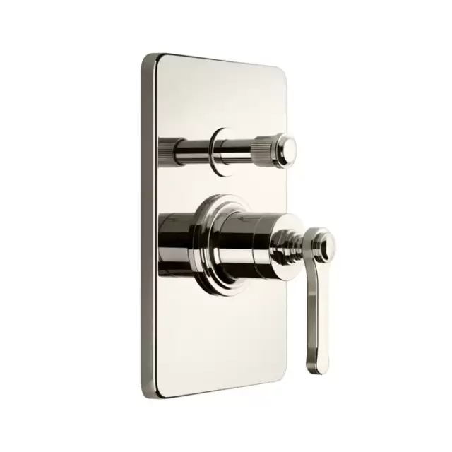 Gessi Venti20 Смеситель для душа, встраиваемый, с переключателем на 2 положения, внешняя часть, цвет: Nickel PVD