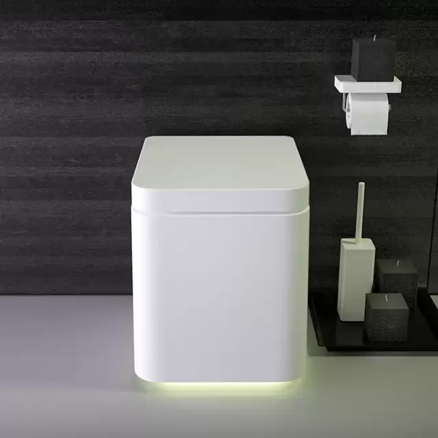 KNIEF Shine Унитаз напольный БЕЗОБОДКОВЫЙ 58х39х41 см, с сиденьем белым микролифт , цвет: белый матовый