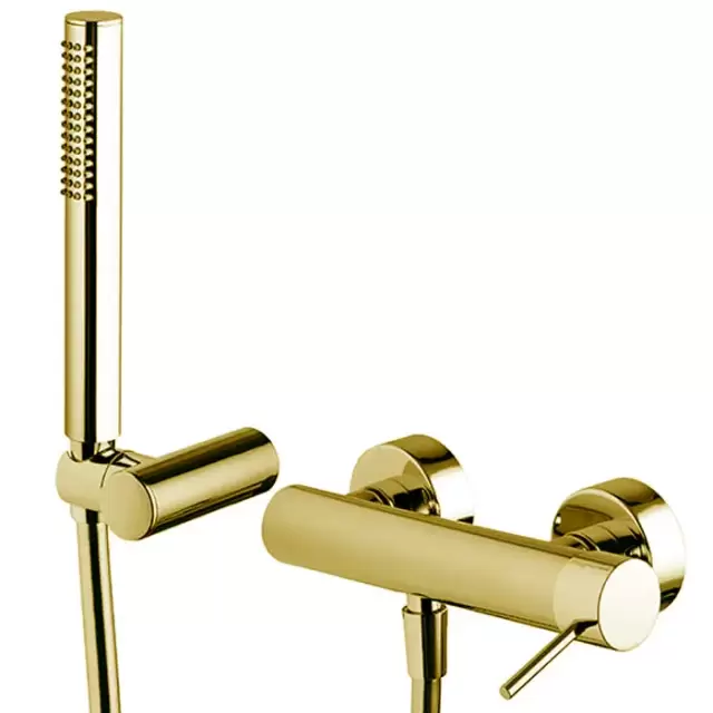 Fima Carlo Frattini Spillo Up Смеситель для душа, настенный, с ручным душем, цвет: золото