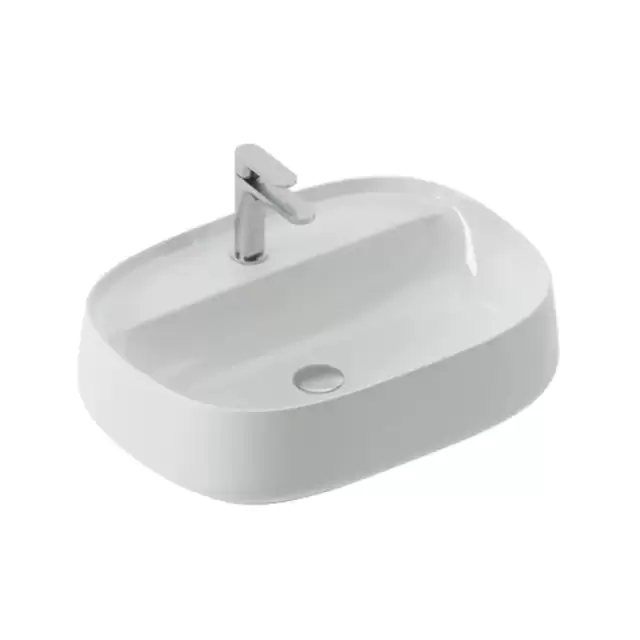 Artceram Whisky 60 Раковина накладная 60х45см., с 1 отв., покрытие saniglaze, цвет: белый