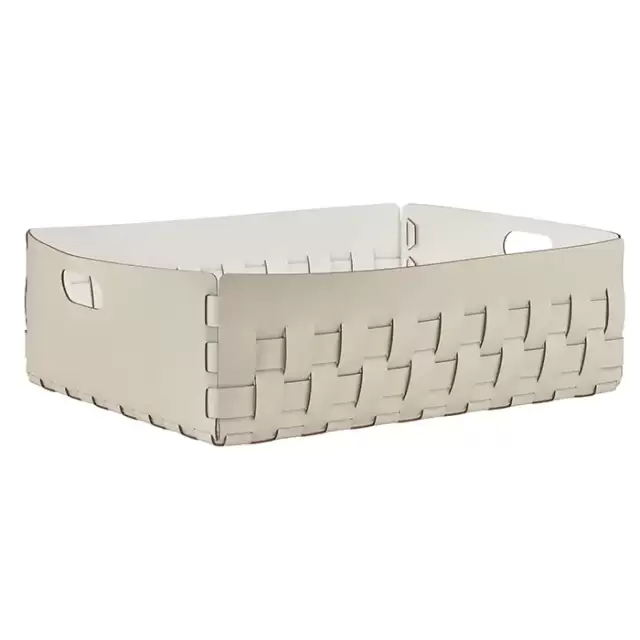 Colombo Adj Корзинка Bottega 60x50хH20см., напольная, цвет: панна котта/белый