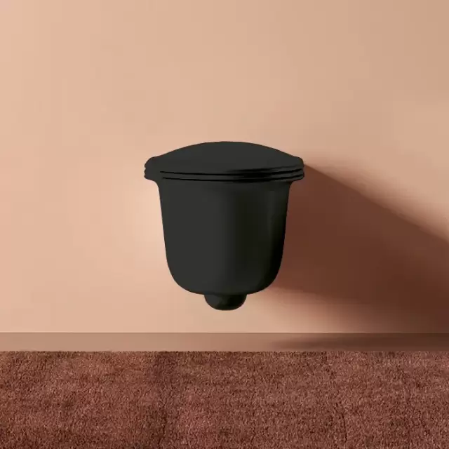 Artceram Chic Унитаз подвесной 38х53см, безободковый, с крепеж., цвет: черный матовый