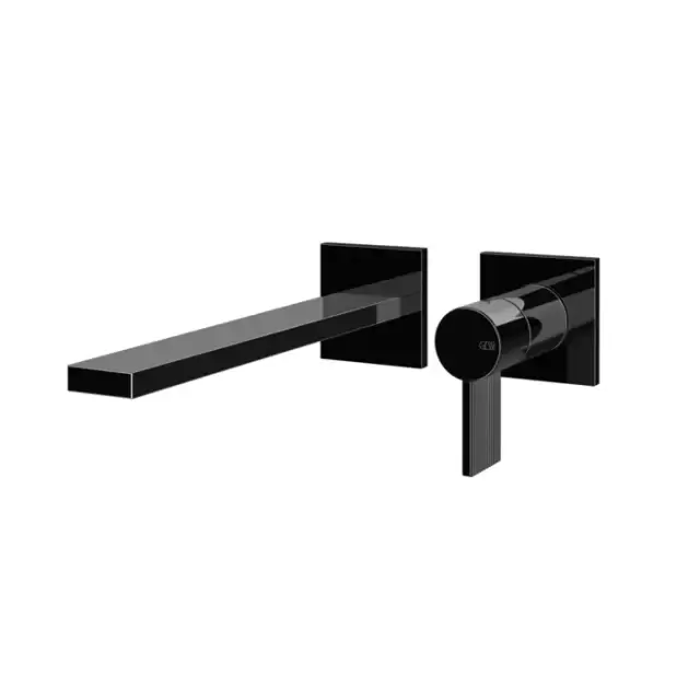 Gessi Inverso  Rigato Внешняя часть настенного смесителя для раковины, цвет: Black Metal PVD