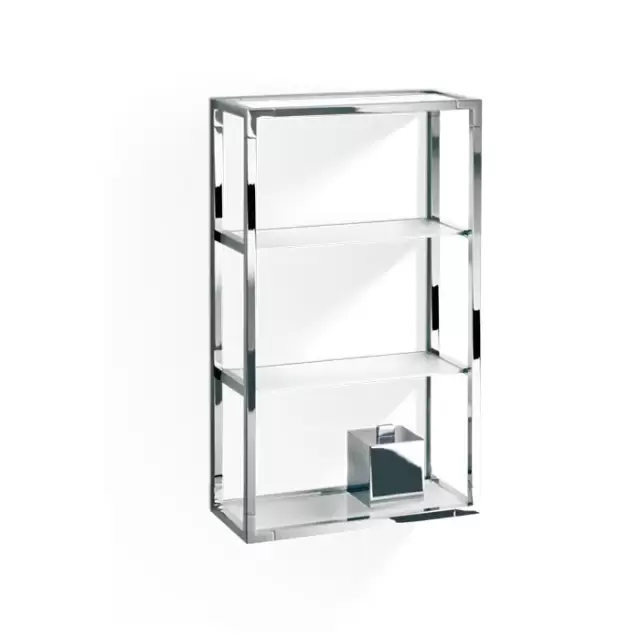 Decor Walther ET 6 Шкафчик открытый 35x15x60см, стекло сатинированное, подвесной, цвет: хром