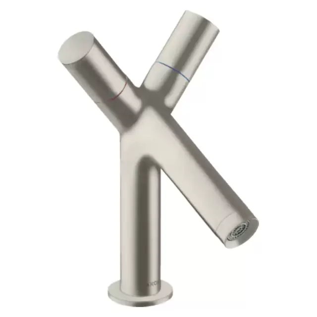 Axor Starck Cмеситель для раковины 80, на 1 отв., с донным клапаном, цвет: сталь