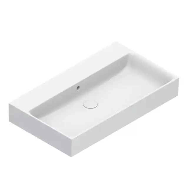 Catalano Premium Раковина 80х47см, подвесная, без отв., цвет: белый глянцевый