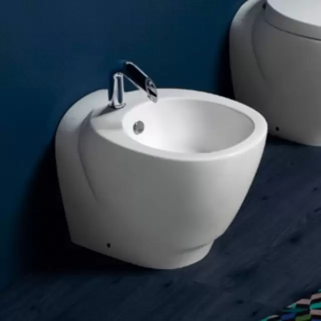 Simas Bohemien биде напольное с 1отв под смеситель 36.5x53.5см, цвет: белый