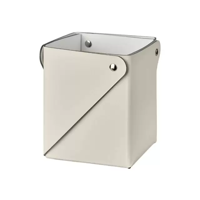 Colombo Adj Коробочка MIU, 7x7xH8 см , цвет: панна котта/белый