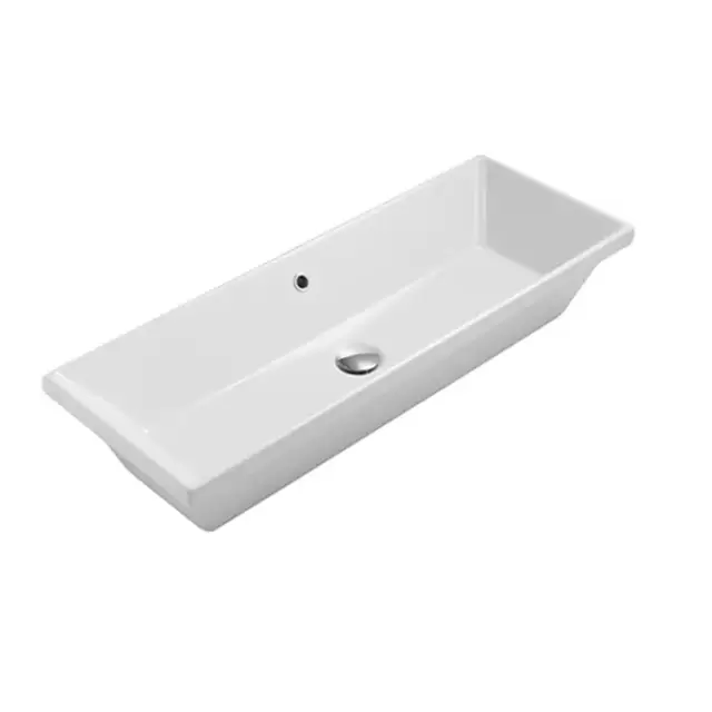 Globo Stockholm Раковина 90x34х17 см, без отв., цвет: белый