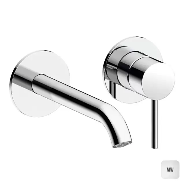 Almar Mixers Смеситель для раковины, настенный, цвет: белый матовый