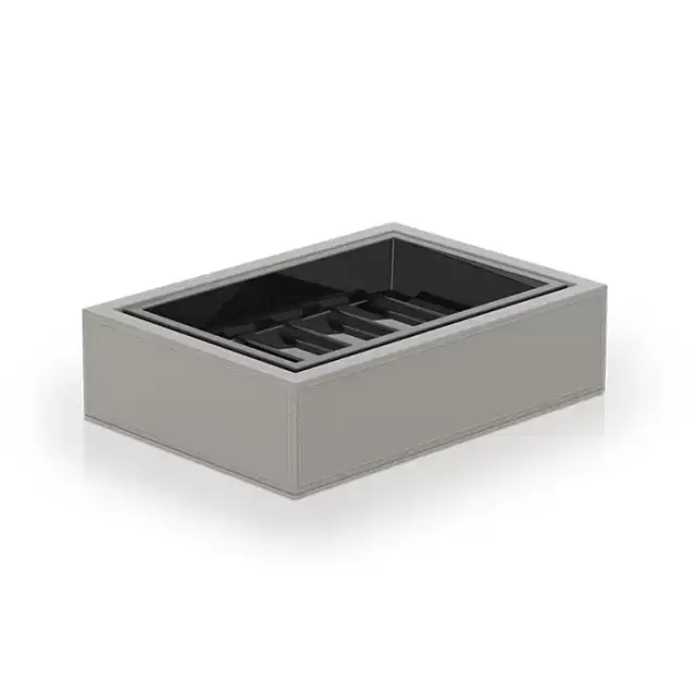 Decor Walther Brownie STS Мыльница настольная, искусственная кожа, цвет: тауп/черный