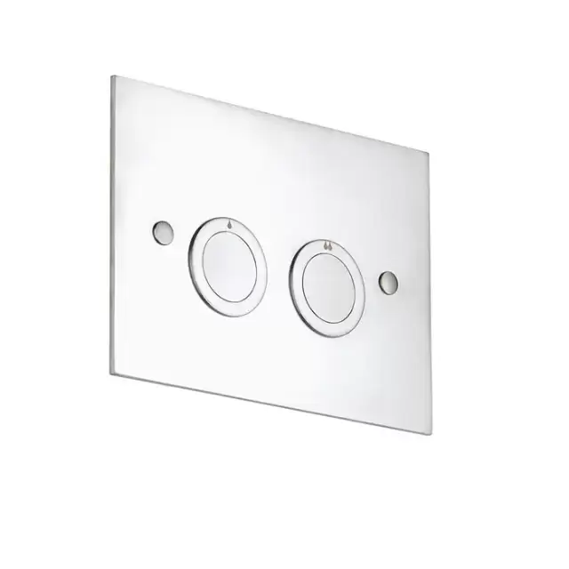 THG Клавиша смыва для унитаза двойная, для инсталляций TECE, цвет: хром