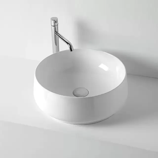 Kerasan F10 Раковина накладная D43х16см, без отв., цвет: белый