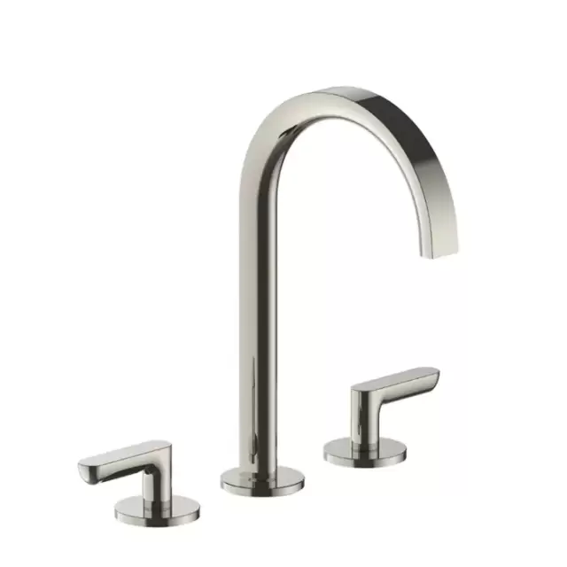 Fantini Icona Deco Смеситель для раковины на 3 отверстия, высота излива 194 мм., цвет: Nickel PVD