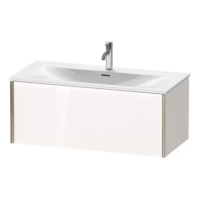 Duravit XViu Тумба подвесная 610x800x480мм, с раковиной, 1 ящик, цвет: белый глянцевый/champagne matt