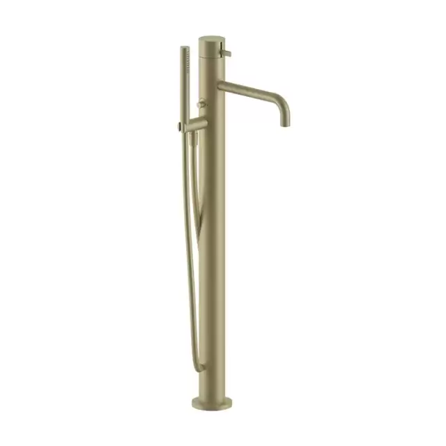 Fantini AF/21 Смеситель для ванны, напольный, излив: 250мм, цвет: Matt British Gold PVD