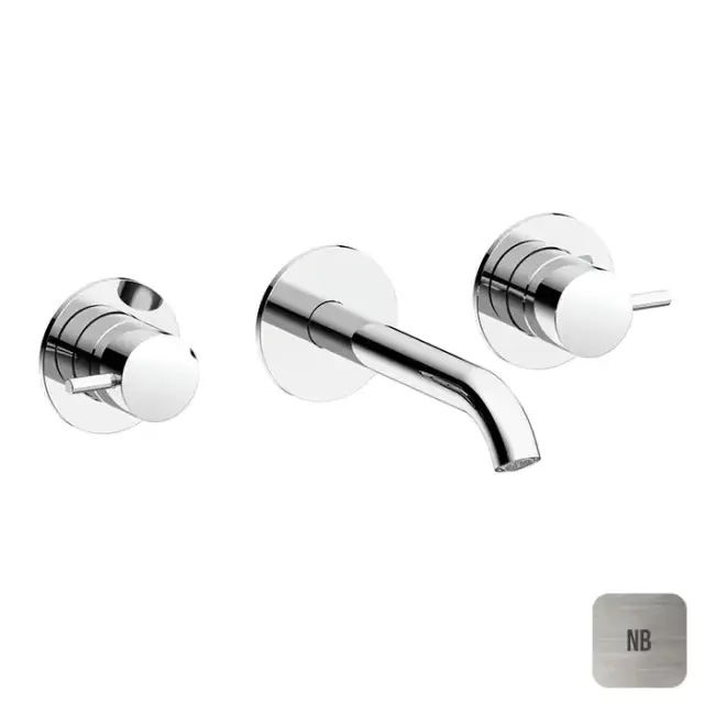 Almar Mixers Смеситель для раковины, настенный, цвет: никель брашированный