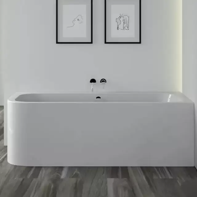 Knief Pure Left Ванна акриловая в правый угол 180х80х60см., щелевой перелив, цвет белый глянцевый