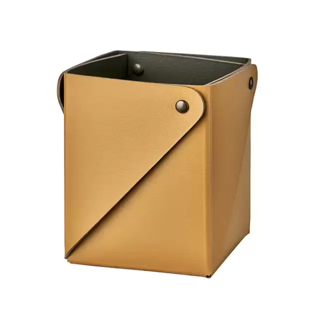 Colombo Adj Коробочка MIU, 7x7xH8 см , цвет: горчичный/оливковый